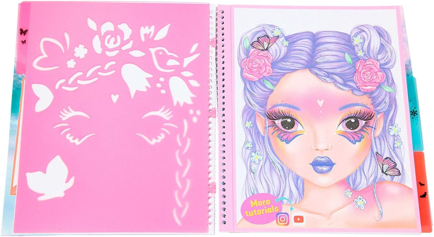Depesche 11240 Colouring Book, Create Your Fantasy face, Approx. 24 x 21.8 x 1.8 cm, 40 Pages - Image 5