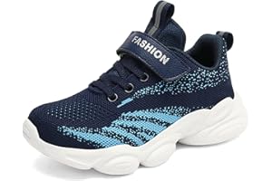 AXUSKY Boys Girls Running Shoes Kids Running Tennis Shoes Athletic Sneakers for Boys Girls Lightweight Breathable Walking Sho