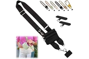 IZIVE 2024 New Phone Strap Crossbody, Clip and Go Strap for Phone with Wallet Crossbody, Phone Strap with Zippered Pouch
