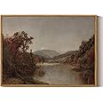 ARPEOTCY Vintage Framed Canvas Wall Art, Fall Natural Scenery Wall Decor for Living Room, 12x16 inches (30x40cm), Vintage Landscape Paintings for Bedroom, Framed Art Prints, for Office