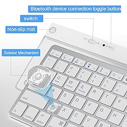 Slim Bluetooth Keyboard Mini Wireless Keyboard for
