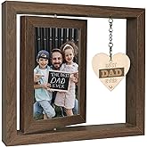 EYITUPC Best Dad Ever Picture Frame Gifts from Daughter Son Birthday Father's Day Gifts for Dad Who Want Nothing, Display Two 4x6