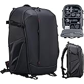 ULANZI Camera Backpack Professional Bag, Water-Resistant Photography Camera Case Anti Theft Travel for Photographers DSLR Mirrorless Camera Lens Tripod Holder 16" Laptop Black 22L | Water-Resistant, Anti Theft, Travel, for Photographers, DSLR