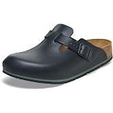 Birkenstock Boston Pro Women's / Men's Slippers Leather Mules - Clogs - Certified according to EN ISO 20347:2043 - Work Shoes for Medicine, Catering and Service