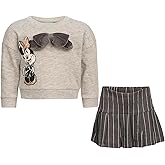 Magic Threadz Disney Clothes Minnie Mouse Baby Girls 2-Piece Skort Set – Long Sleeve Top & Plaid Skort Outfit Set (12M–24M)