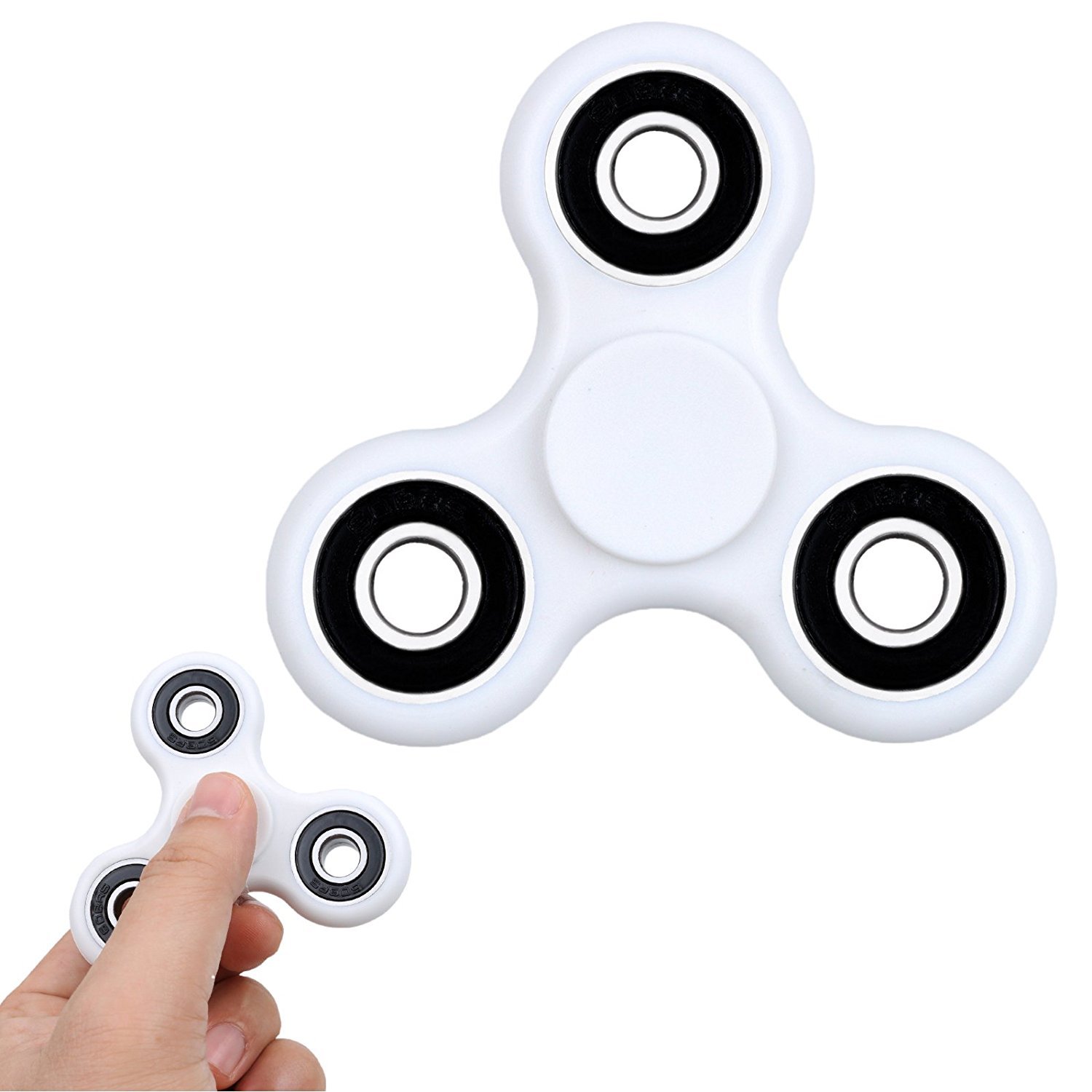 XY Fidget Hand Spinner Toy Perfect For Anxiety, ADHD, ADD and Autism Adult Children, with Ceramic Bearing. (White)
