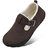 BARERUN Slippers for Women Men Barefoot Wide Mens Womens Winter House Shoes Adjustable Bedroom Indoor Outdoor Slippers Warm Slip on Arch Support Slides for Men Women