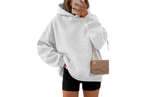 EFAN Women's Oversized Fleece Hoodie, Cozy Plush Pullover Sweatshirt with Pocket