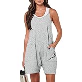 ANRABESS Womens Rompers Summer Casual Loose Sleeveless Overalls Spaghetti Strap Shorts Jumpsuit 2026 Beach Vacation Clothes