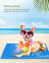 Pecute Dog Cooling Mat Extra Large 120x75cm Self Cooling Gel Pad Grey view 6