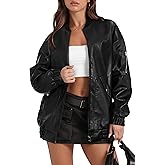 Sampeel Leather Jacket Women Faux Oversized Motorcycle Bomber Coats 2025 Fall Fashion Outfits Winter Clothes