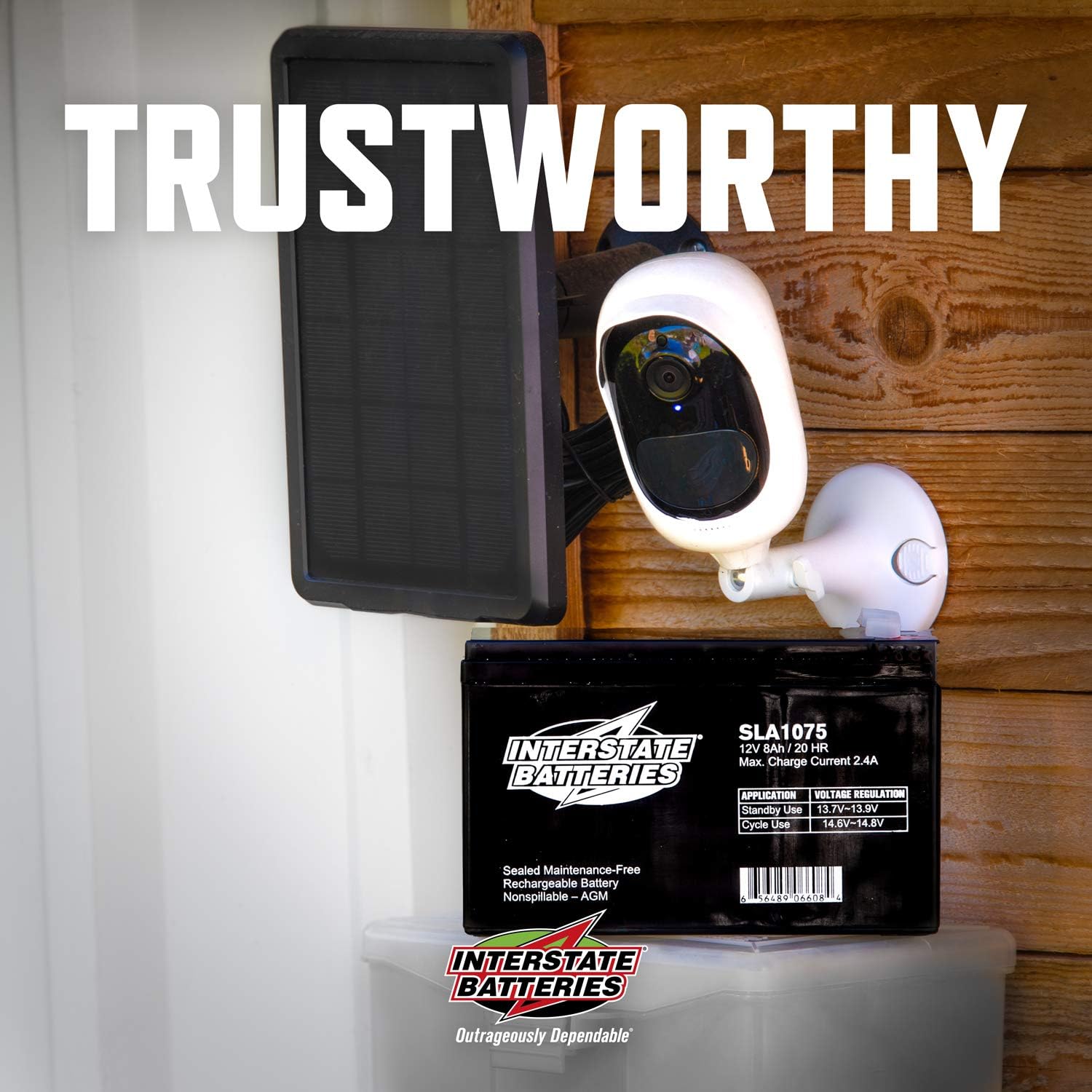 Interstate Batteries 12V 8AH SLA battery, .187 Faston terminals, (SLA1075): Automotive