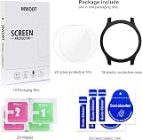 MWOOT 2PCS Glass Screen Protector + Black Case for Garmin Forerunner 945 view 7