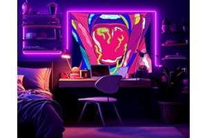 QGHOT Sexy Black Light Tapestries, Blacklight Trippy Women Tapestry for Adults Sex Art Wall Hanging, Girl Lip Sexy Posters Wall Tapestry for Adult Bedroom College Dorm Anime Decor 90x70 inch