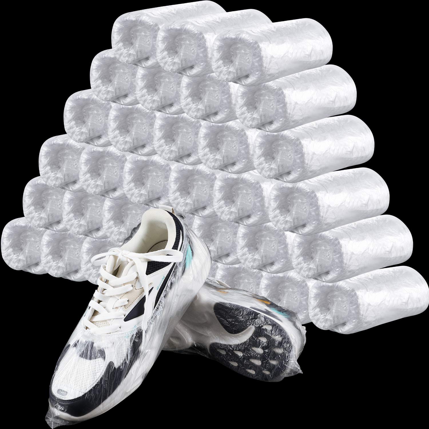Photo 1 of Shoe Covers Disposable Durable Non slip Boot Covers for Floor, Carpet, Shoe Protectors(Clear,400 Pcs)