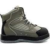 lurewilder Pro Fishing Wading Boots for Men with Felt Bottom Wader Boots for Fly Fishing Strong Grips Rustfree Eyelets