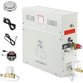 CGOLDENWALL 4.5KW Luxury Self-draining Steam Generator Shower Sauna Bath Home Steam Bath Spa Generator with waterproof Control and Auto Drain 95-131℉ for Suitable space heating 160 cubic feet (4.5KW)