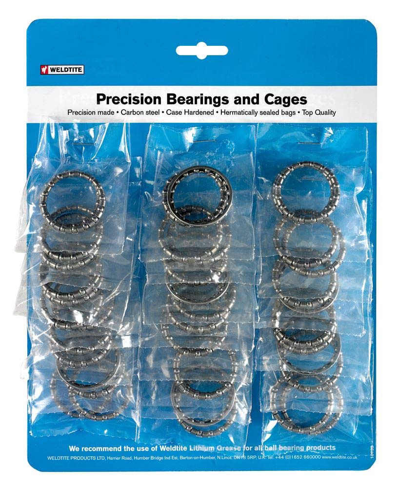 Weldtite A-Head Replacement Headset Ball Cage Bearings - Silver, 5/32 Inch
