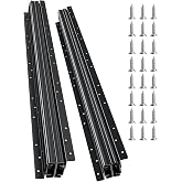 VEVOR Undermount Heavy Duty Drawer Slides, 16 24 32 40 Inch 260 lb Load Capacity Full Extension Ball Bearing Under Stair Cabinet Rails, Bottom Stair Cabinet Glides Track Runners(32inch, Black)