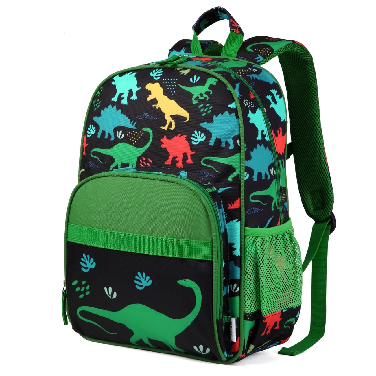 RAVUO Backpack for Boys,Cute Lightweight School Rucksack Water Resistant kids School Bag with Chest Strap Dinosaur