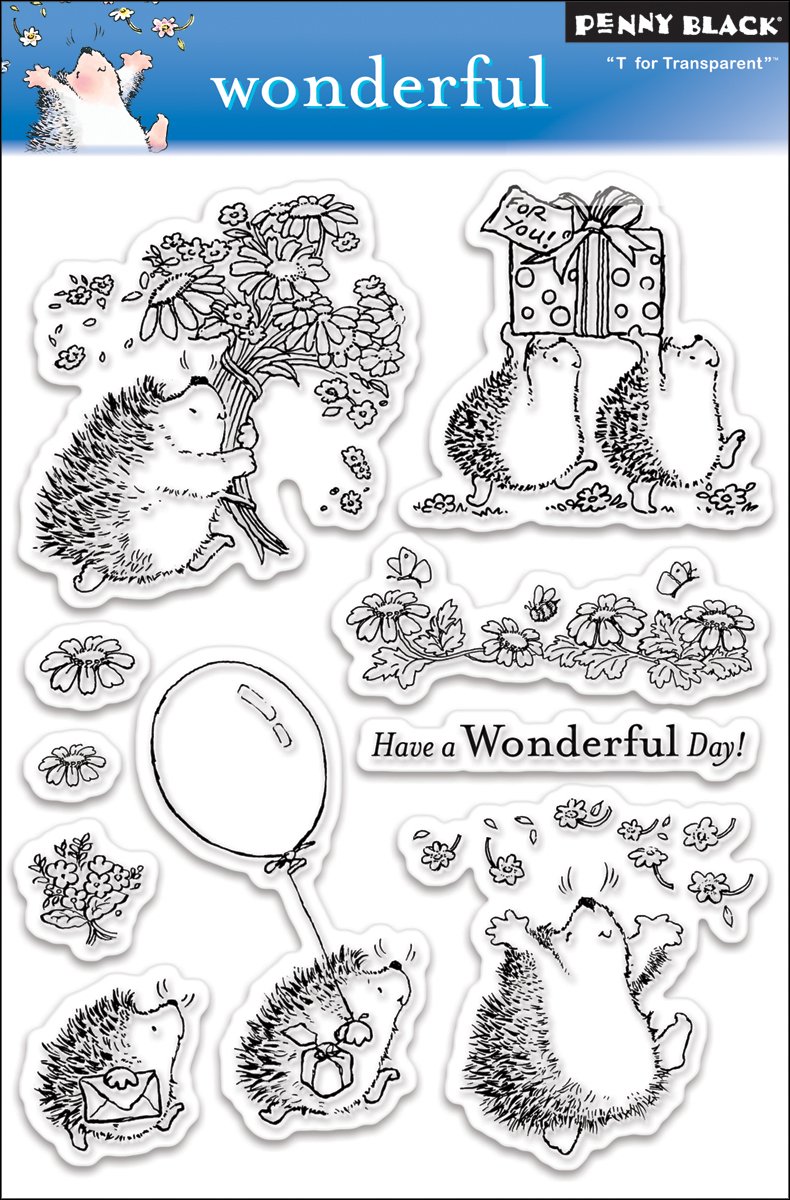 Penny Black PB30029 5 x 7.5-inch Clear Stamps Sheet-Wonderful
