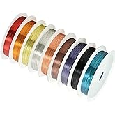 26 Gauge Copper Wire for Jewelry Making - 9 Colors Dead Soft Bendable Craft Wire, 0.4mm Beading Wire for Bracelets, Rings, Earrings, Wire Wrapping - 9 Yards Each