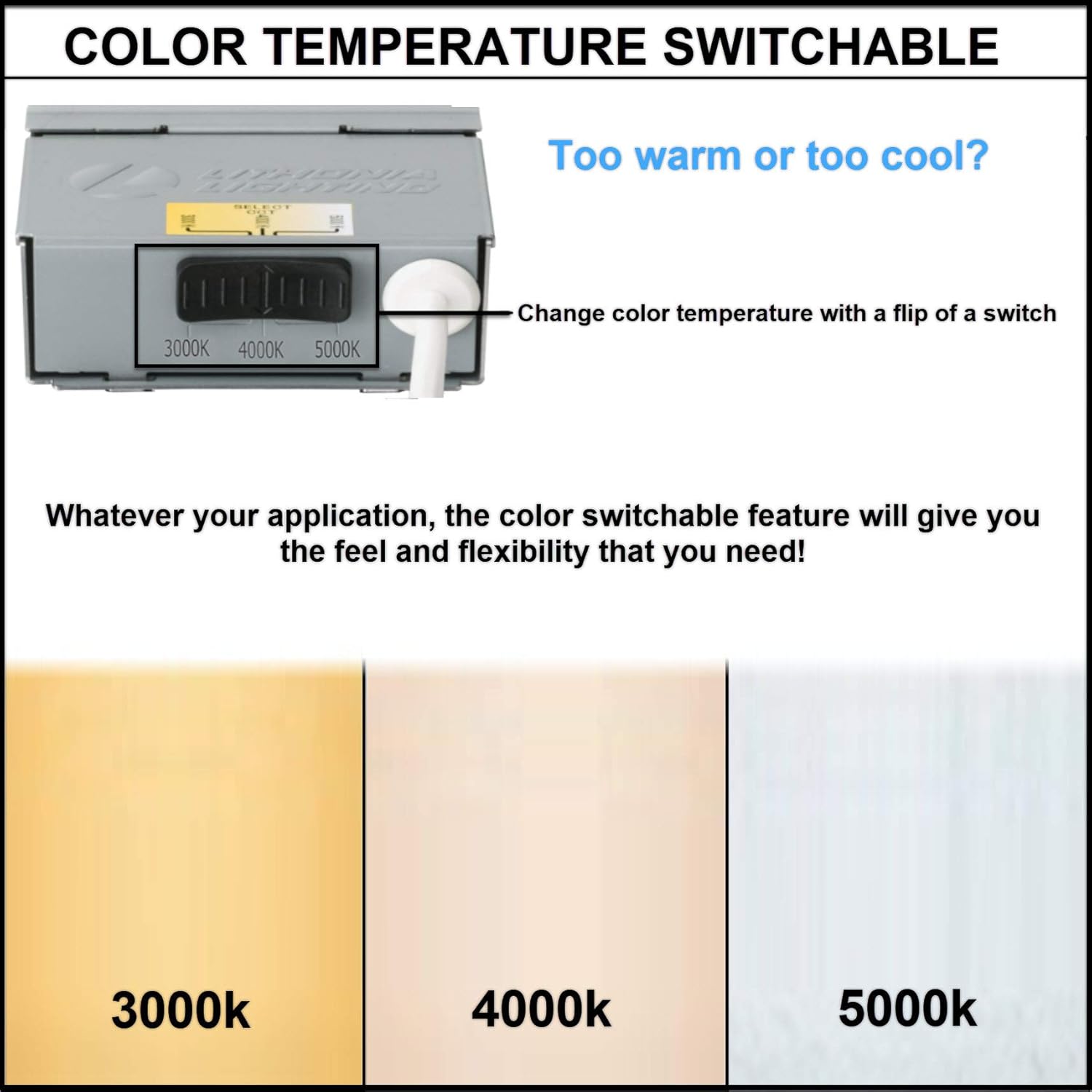 Lithonia Lighting WF6 30K40K50K 90CRI MW M6 LED Color Temperature Selectable Ultra Thin Recessed Downlight, 3000K | 4000K | 5000K, White - - 