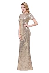 Sparkle Dark Navy Sequins Bridesmaid Dresses Cowl
