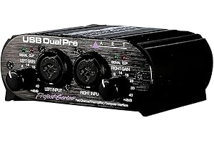 ART USB Dual Pre Two Channel Preamplifier/Computer Interface (USBDUALPREPS),Black