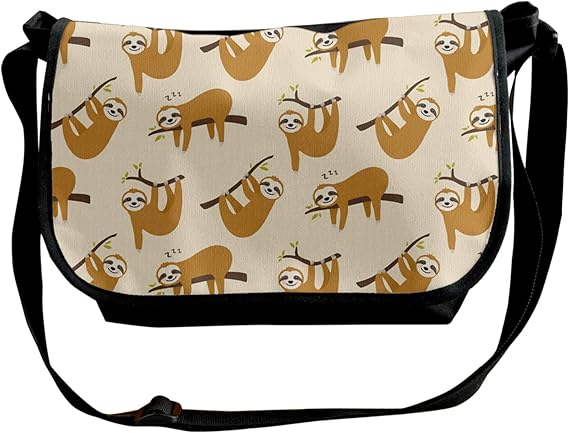 Amazon メッセンジャーバッグ かわいい ナマケモノ ショルダーバッグ メンズ レディス 兼用 斜めかけ 斜めがけ ワンショルダー カバン ポシェット 多機能 Pc収納可能 軽量 防水 マザーズバッグ人気 おしゃれ カジュアル 鞄 ショルダーバッグ