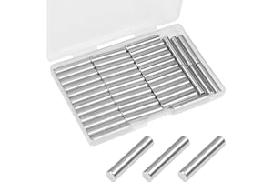 MroMax 50Pcs M5 x 25mm Dowel Pins (Approx 3/16" x 1") , 304 Stainless Steel Cylindrical Dowel Pins, Shelf Support Pegs for Metal Devices, Furniture Installation and Wood Bunk Bed