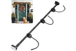 UCEENTO Garland Hanger for Front Door Frame, Adjustable Fits 18"-80" Doors（Large），Heavy-Duty Christmas Halloween Decoration Holder for Wreaths, Lights & More | No Screws, Drilling, Glue-Damage-Free