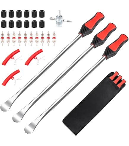 Démonte Pneu Moto Lot 3 Démonte-pneus 30cm - Pour Vélo, Moto, Scooter Et Voiture Leviers Réparation Pneus Moto