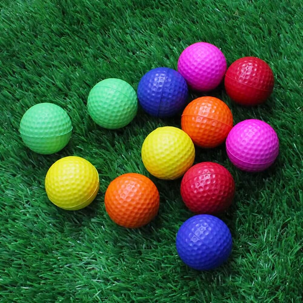 12 Pack Foam Golf Practice Balls,Realistic Feel and Limited Flight, Soft for Indoor or Outdoor Training,True Spin and Feel Novelty Funny Golf Training Balls for Backyard…