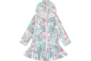 BEAUTOOLY Girls Swim Cover Up Toddler Summer Swimsuit Coverup Kids Hooded Beach Towels Bathing Suit Wrap