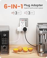 LENCENT 3 Way Plug Extension Socket with 3 USB Ports 13A 3250W UK view 2