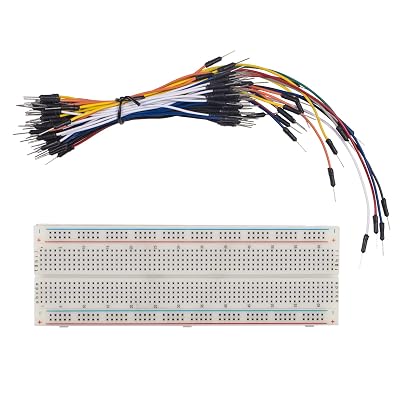 65-Piece Jumper Wire Kit + MB102 830-Point Solderless PCB Breadboard For Electronics Projects