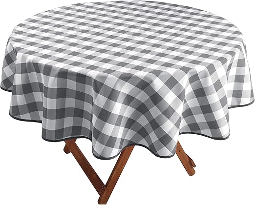 Amazon Com Yourtablecloth 100 Cotton Checkered Buffalo Plaid Tablecloth Ideal For Home Restaurants Cafes Be It For Everyday Dinner Parties Picnic Holiday Or Occasions70 Round Aqua And White Kitchen Dining