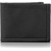 Flowfold Vanguard Recycled Material Bifold Wallet | Slim and Durable with Cash Pocket, Two Hidden Card Pockets and Two ID Windows | Holds 10-12 Cards | Minimalist Wallet Made in USA | Black