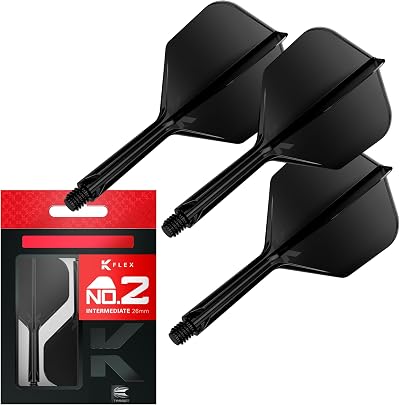 Target Darts K Flex Integrated No.2 Flights And Shafts 3 Pack Intermediate 26mm