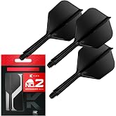 Target Darts K Flex Integrated Dart Flights And Shafts, No.2 | Pack Of 3 K-Flex - No2, Kflex All In One Moulded Dart Flight &amp; Stem Lengths: Short, Intermediate &amp; Medium | Professional Dart Accessories