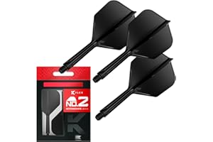Target Darts K Flex Integrated Dart Flights And Shafts, No.2 | Pack Of 3 K-Flex - No2, Kflex All In One Moulded Dart Flight & Stem Lengths: Short, Intermediate & Medium | Professional Dart Accessories