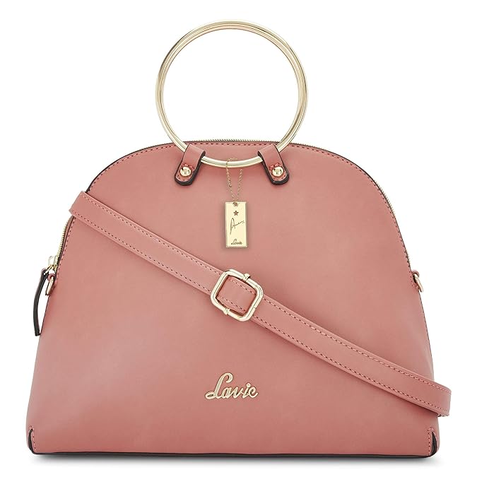 lavie pink solid shoulder bag