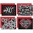 Palmer Street Press Valentines Day Card Set - Set Of 8 Chalk Art Blank Valentines Day Cards With Envelopes - Assorted Valenti