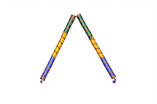 DND Marketing Fancy Kids Small Size Wooden Dandiya Sticks [1 Pair]