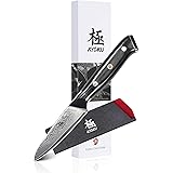 KYOKU Daimyo Series - Professional Paring Knife 3.5" - Japanese VG10 Steel Core Forged Damascus Blade - with Sheath & Case