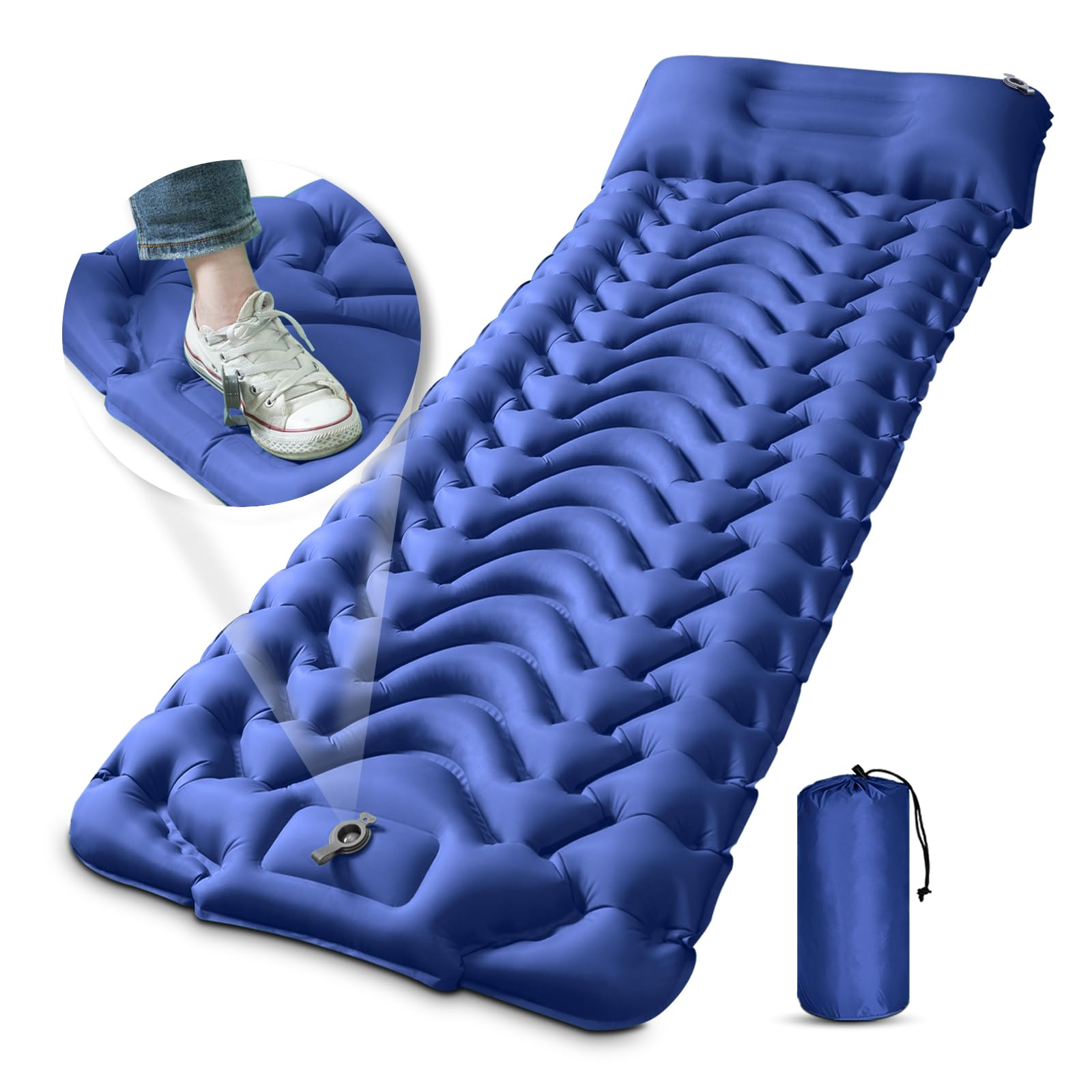 Photo 1 of *UNTESTED*
MEETPEAK Sleeping Pad, Extra Thickness Inflatable Camping Sleeping Mat with Pillow Built-in Foot Press, Compact Ultralight Camping Air Mattress for Backpacking, Hiking, Tent