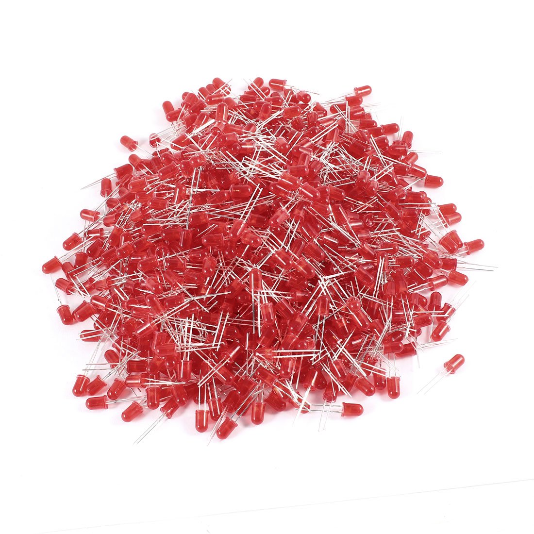 Sourcingmap 1000 Pcs 5mm Dia Round Head Red Light Emitting led Bulb Lamp
