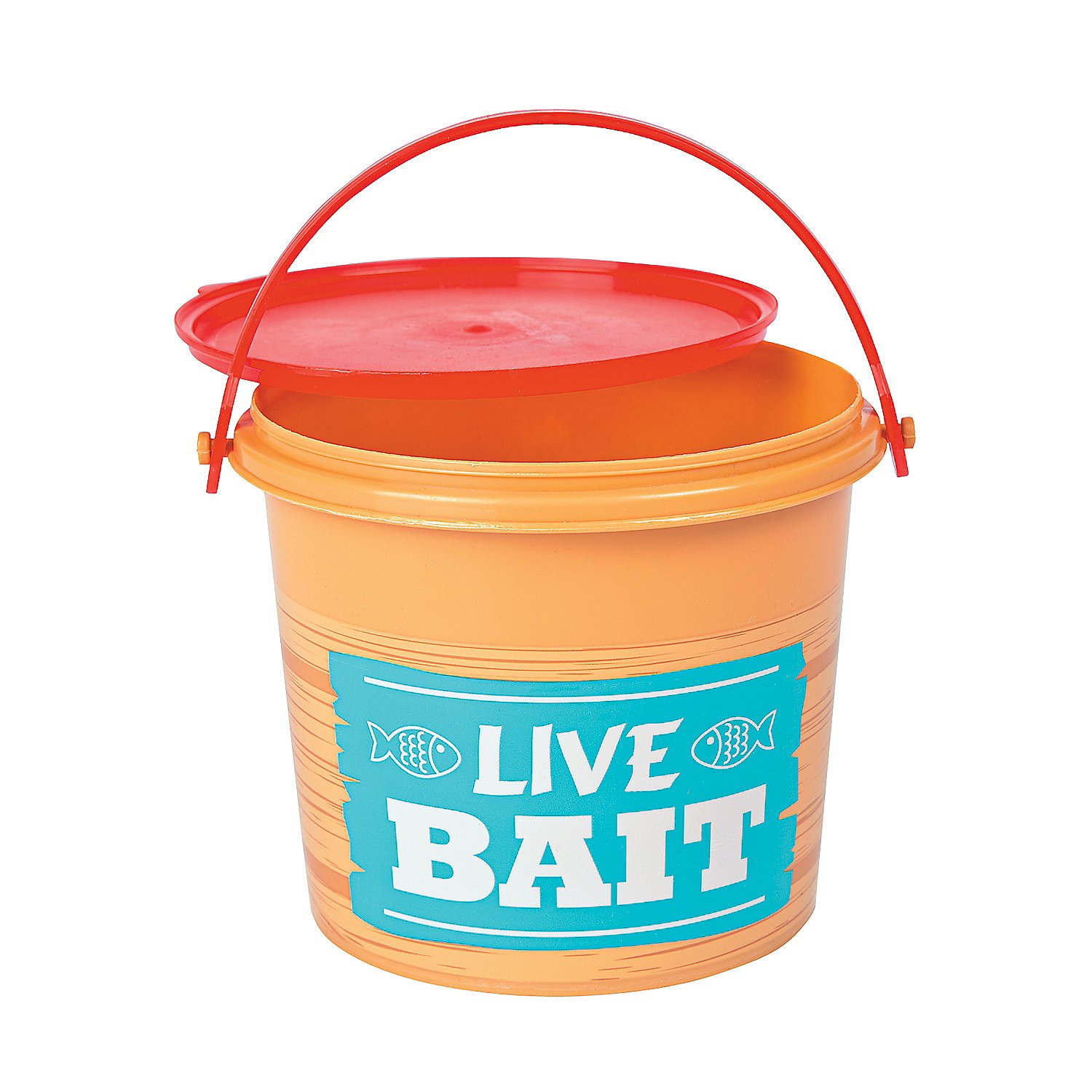 Photo 1 of Fun Express tle Fisherman Live Bait Pails with Lids – Perfect for Fishing Party Supplies – Themed Events Outdoor Adventures and Kids’ Party Favors – Blue Color Fun and Functional – 12 Pieces