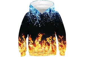 TUONROAD 6-16 Year Boys & Girls 3D Printed Fashion Pullover Sweatshirts Novelty Pattern Hoodies